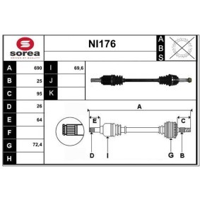 Antriebswelle NI176 von SERA günstig für 231,46 € online kaufen