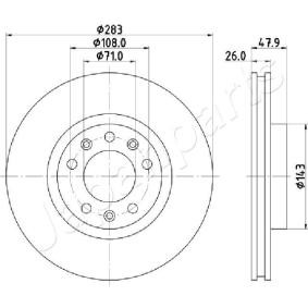 Bremsscheibe für PEUGEOT von JAPANPARTS