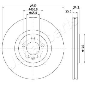 Bremsscheibe für SKODA von JAPANPARTS