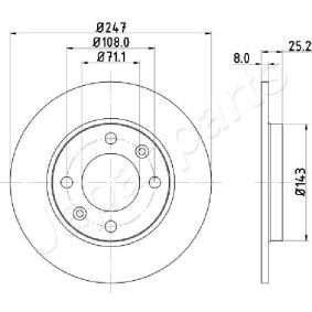 Bremsscheibe DP-0615 von JAPANPARTS günstig für 44,46 € online kaufen