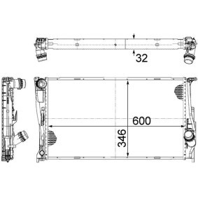 Köp Intercooler av MAHLE ORIGINAL CI 405 000P till det låga priset 4774,88 kr