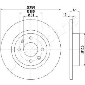 Bremsscheibe für SMART von JAPANPARTS
