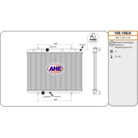 Kühler, Motorkühlung 106.196/A von AHE günstig für 119,45 € online kaufen