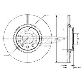 Comprar Disco de freno de TOMEX brakes TX 72-03 a bajo precio de 65,78 €