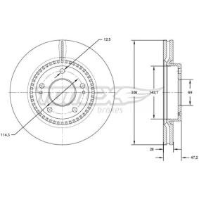 Bremsscheibe TX 72-47 von TOMEX brakes günstig für 68,52 € online kaufen