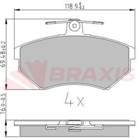 Compre Pastilhas de travão da BRAXIS AA0607 a um preço baixo por 16,30 €