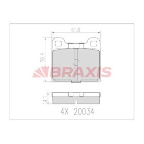 Compre Pastilhas de travão da BRAXIS AB0603 a um preço baixo por 10,88 €