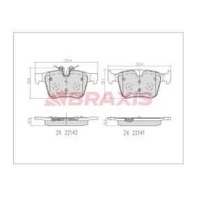 Compre Pastilhas de travão da BRAXIS AB0611 a um preço baixo por 20,10 €