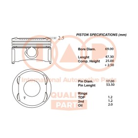 Kolben für CHEVROLET von IAP QUALITY PARTS