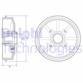 Bremstrommel BFR484 PEUGEOT von DELPHI