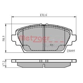 Bremsbeläge 1170870 von METZGER günstig für 29,51 € online kaufen