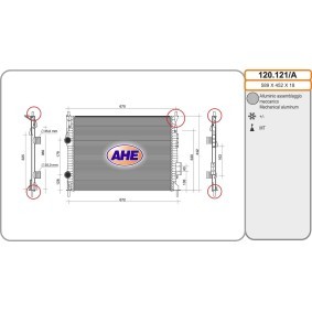 Kühler, Motorkühlung 120.121/A von AHE günstig für 154,45 € online kaufen