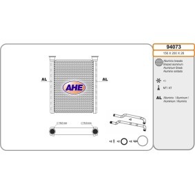Wärmetauscher, Innenraumheizung 94073 von AHE günstig für 100,84 € online kaufen