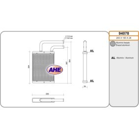 Wärmetauscher, Innenraumheizung für MITSUBISHI von AHE