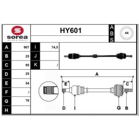 Antriebswelle für HYUNDAI von SERA