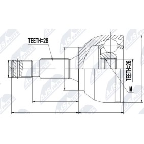 Gelenksatz, Antriebswelle NPZ-CT-021 von NTY günstig für 49,79 € online kaufen