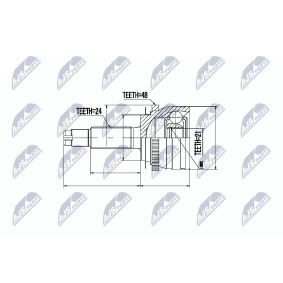 Gelenksatz, Antriebswelle NPZ-KA-344 von NTY günstig für 25,26 € online kaufen