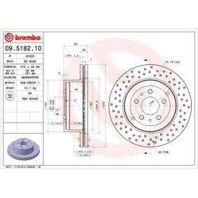 Achetez des Disque de frein BREMBO 09.5182.10 à prix pour 99,44 €