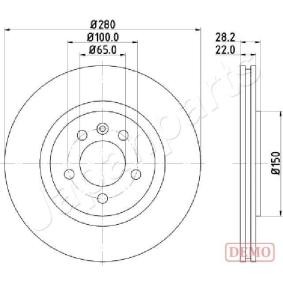 Bremsscheibe DI-0944C von JAPANPARTS günstig für 59,16 € online kaufen
