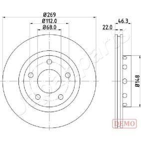 Bremsscheibe DP-0913C von JAPANPARTS günstig für 51,90 € online kaufen