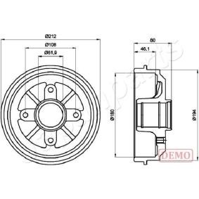 Bremstrommel TA-0608C von JAPANPARTS günstig für 167,22 € online kaufen
