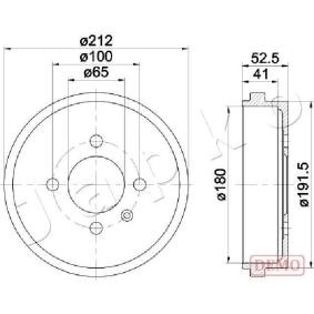 Achetez des Tambour de frein JAPKO 560912C à prix pour 23,36 €