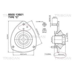 Domlager des Herstellers TRISCAN - Originalware Artikelnummer: 8500 13921