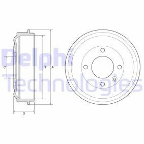 Achetez des Tambour de frein DELPHI BF638 à prix pour 37,22 €