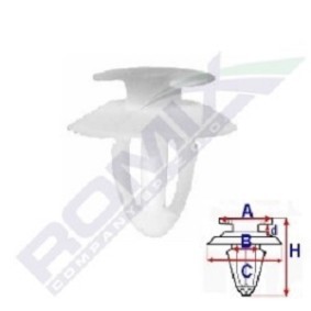 ROMIX Clip A15054 für MERCEDES-BENZ SPRINTER 4-t Pritsche/Fahrgestell (904)