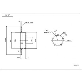 Bremsscheibe 214 240 von HART günstig für 23,80 € online kaufen