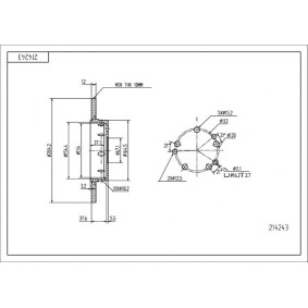 Bremsscheibe 214 243 von HART günstig für 23,92 € online kaufen