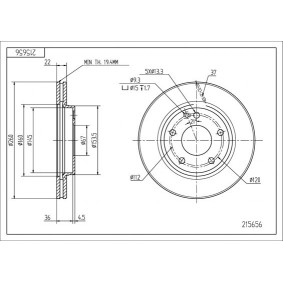Bremsscheibe 215 656 von HART günstig für 22,16 € online kaufen