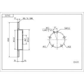 Bremsscheibe 224 212 von HART günstig für 21,26 € online kaufen