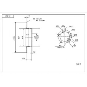 Bremsscheibe 241 112 von HART günstig für 45,84 € online kaufen