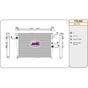 Kühler, Motorkühlung 118.242 von AHE günstig für 226,96 € online kaufen