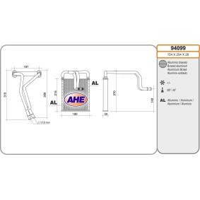 Wärmetauscher, Innenraumheizung 94099 von AHE günstig für 111,07 € online kaufen