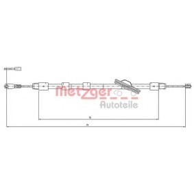 Handbremsseil 10.9439 von METZGER günstig für 19,56 € online kaufen