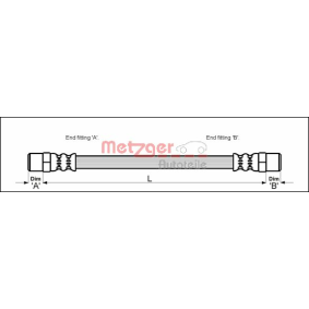 Bremsschlauch 4110050 von METZGER günstig für 6,51 € online kaufen