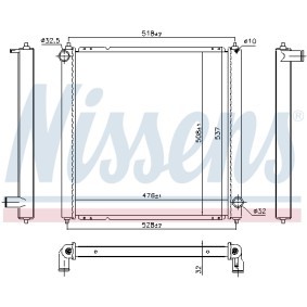 Kühler, Motorkühlung 606382 LTI von NISSENS