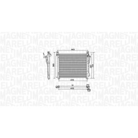 Achetez des Condenseur, climatisation MAGNETI MARELLI 350203241000 à prix pour 202,86 €