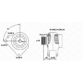 Osta Laturi MAGNETI MARELLI:llä 943346001010 edullisesti hintaan 360,06 €