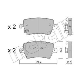 Compre Pastilhas de travão da METELLI 22-1287-0 a um preço baixo por 35,42 €