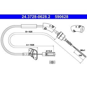Kupplungsseil 24.3728-0628.2 von ATE günstig für 49,81 € online kaufen