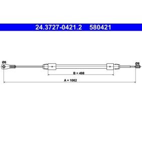 Handbremsseil 24.3727-0421.2 von ATE günstig für 13,35 € online kaufen