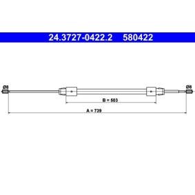 Handbremsseil 24.3727-0422.2 von ATE günstig für 13,50 € online kaufen