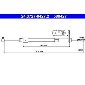 Handbremsseil 24.3727-0427.2 von ATE günstig für 13,08 € online kaufen