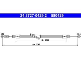 Handbremsseil 24.3727-0429.2 von ATE günstig für 35,07 € online kaufen