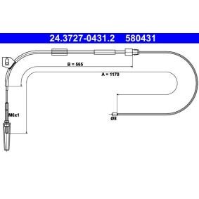Handbremsseil 24.3727-0431.2 von ATE günstig für 22,36 € online kaufen
