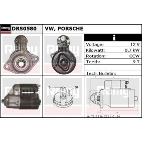 Anlasser DRS0580 von DELCO REMY günstig für 156,57 € online kaufen