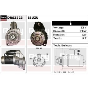 Köp Startmotor av DELCO REMY DRS3223 till det låga priset 7906,42 kr